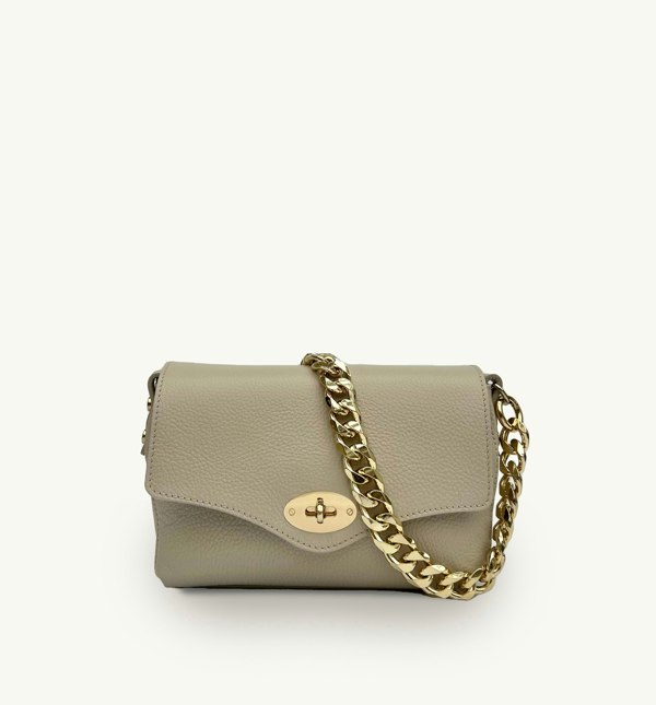 Apatchy London The Maddie Midi Stone Leather Bag