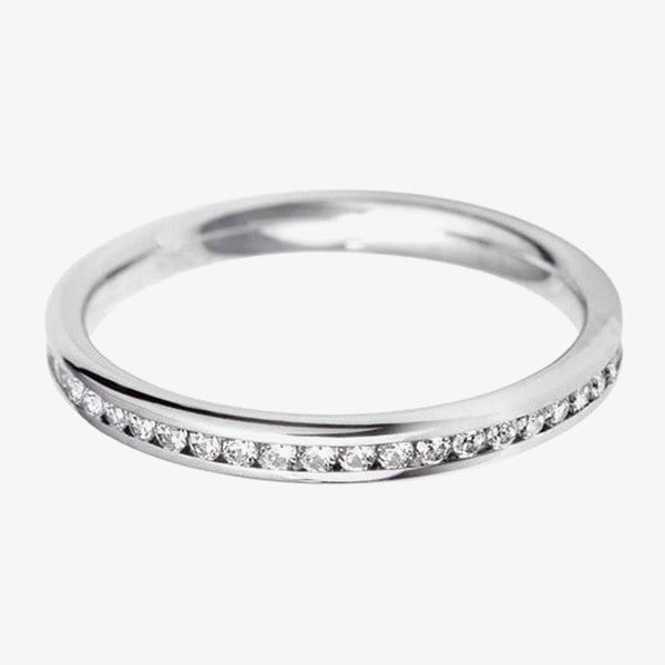 T. H. Baker 18ct White Gold 2.5mm Full Channel Set Diamond Wedding Ring WG5/2.5R125 18W HSI