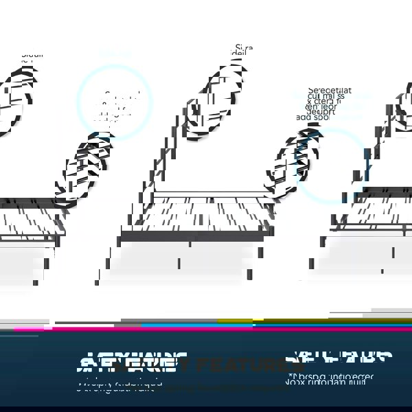 Dorel Home Jensen Metal Bed Black - Single