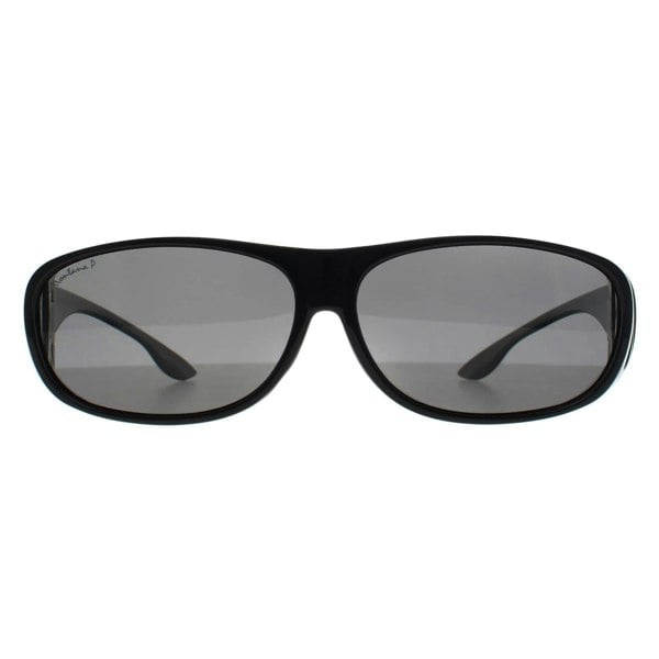 Montana Fit Over Glasses Sunglasses FO2 E Shiny Black Smoke Polarized