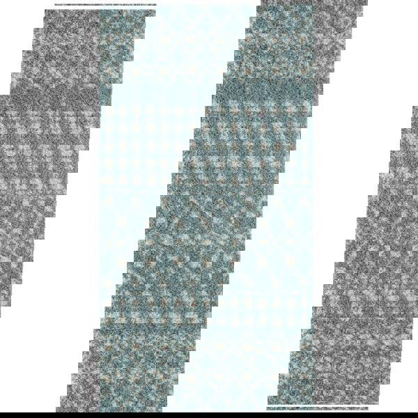 Shaggy blue rug High Quality Elegant Moroccan Pattern