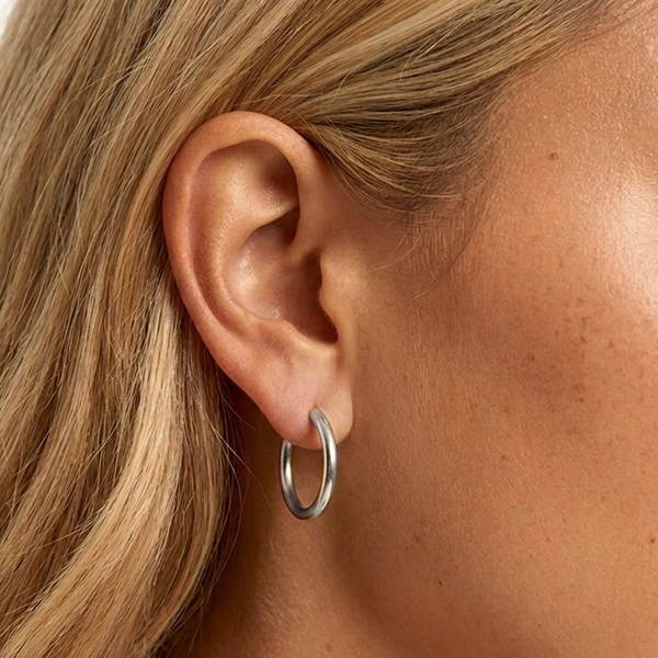 MUCHV Solid Hoop Earrings - 22mm