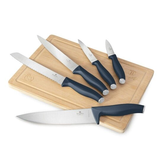 Berlinger Haus Knife Set Bamboo Board Blue BH3142