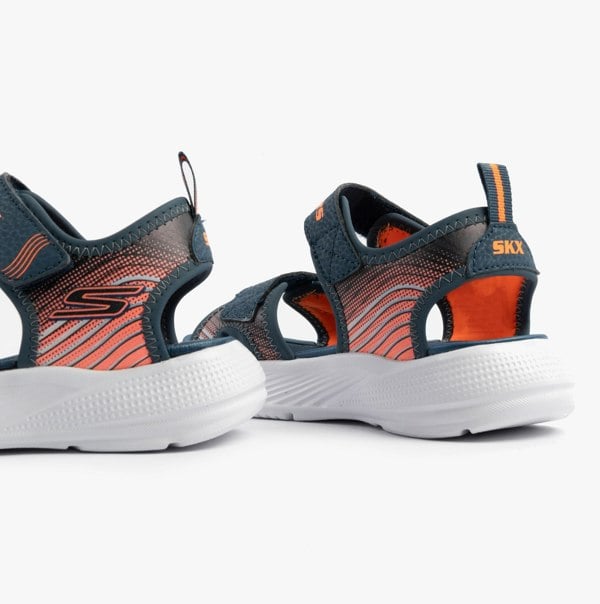 Skechers MICROSPEC - SPLASH Boys Sandals Navy/Orange