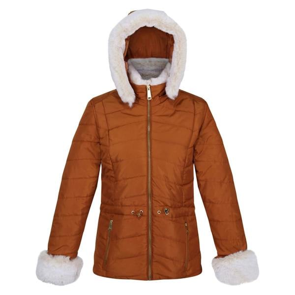 Regatta Womens/Ladies Willabella Faux Fur Trim Jacket - Copper Almond