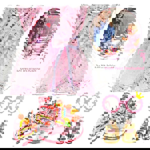 deAO Toys Baby Doll Birthday Clothes Set Pretend Play Cutting, and Doll Decorating Accessory Toys inches Baby Doll (Doll Not Included)