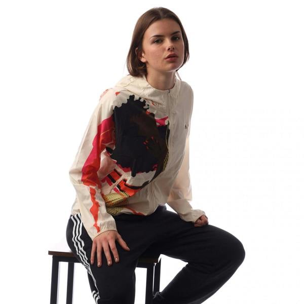 Adidas Womens/Ladies Thebe Magugu Running Jacket - Beige - 