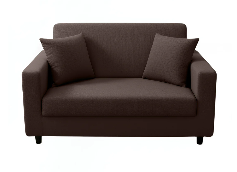 Anyseat 2 Seater Sofa Cover Plain Coffee Style and Protection For Living Room Sofa Chair Elastic Stretchable Slipcover