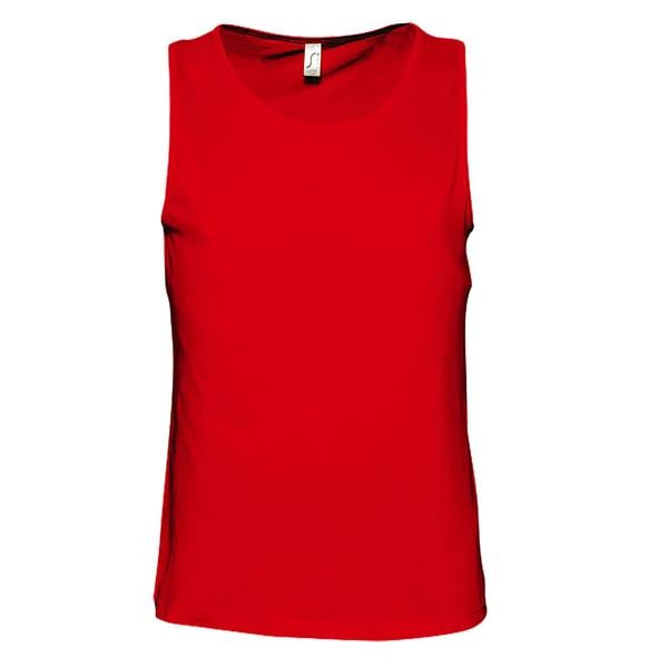 SOLS Mens Justin Sleeveless Tank / Vest Top - Red