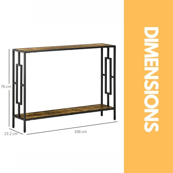 Rafaelo Mobilia 106CM Wide Narrow Console Table Industrial Style