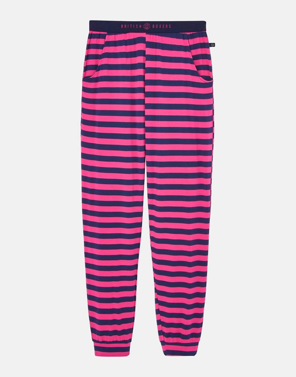 Women's Bamboo Pyjama Set – Pinky Binky Stripe - British Boxers