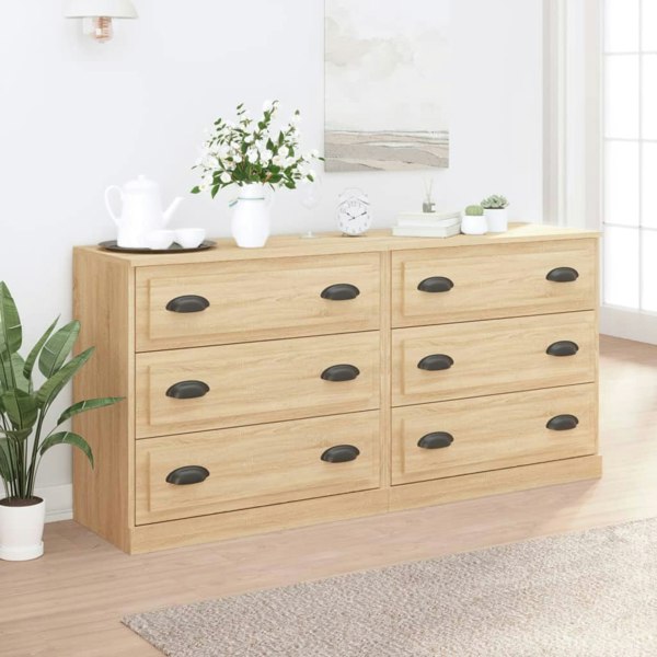 Berkfield Sideboards 2 pcs Sonoma Oak Engineered Wood