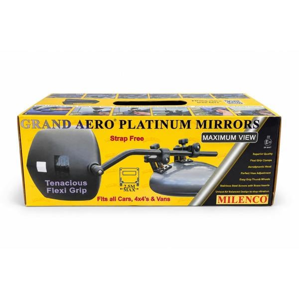 Milenco Towing Mirrors Grand Aero Platinum Caravan Twin Pack Case 6613