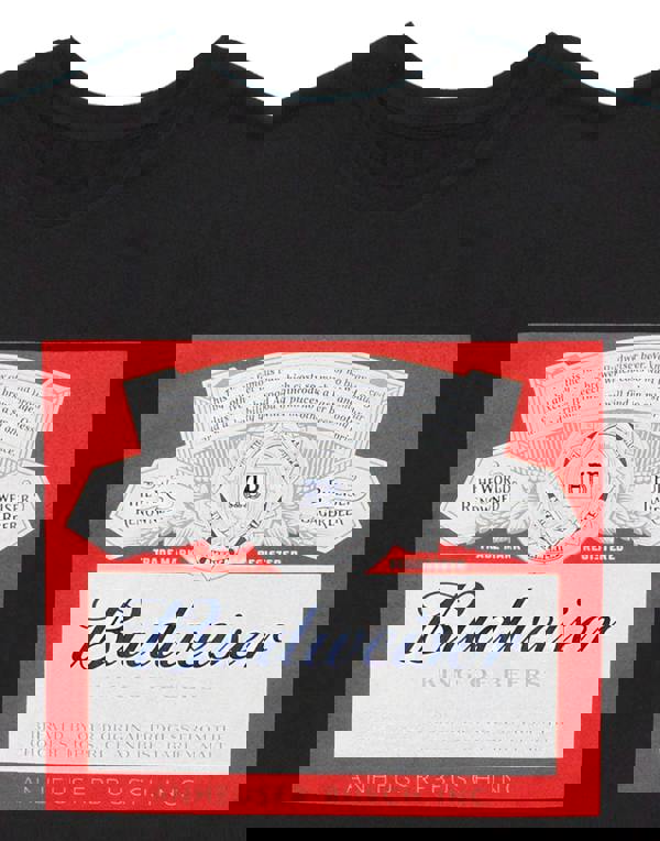 Budweiser Mens Black Logo Short Sleeved T-Shirt