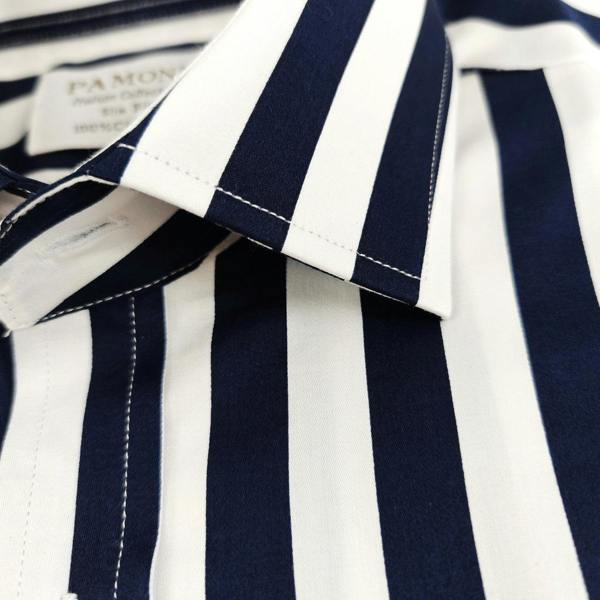 White Navy Bold Stripe Shirt