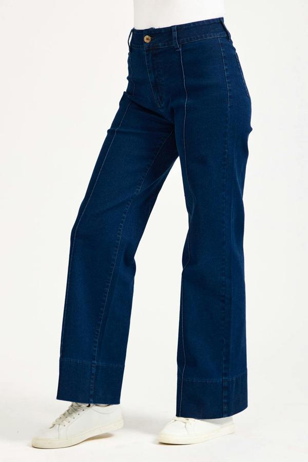 Mudflower Denim Wash Wide Leg Jeans