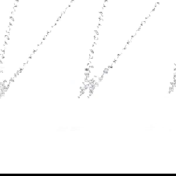 Say It With Dainty CZ Block Initial Necklace - Sterling Silver