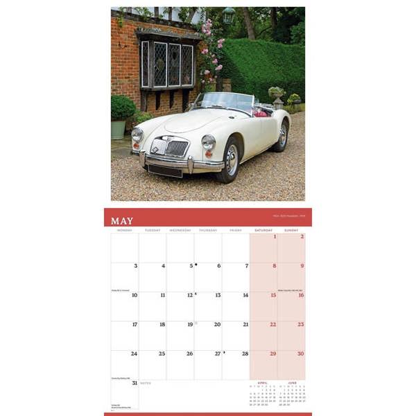 Classic British Cars Calendar 2027, Wall Calendars, Month To View, Transport, Gift