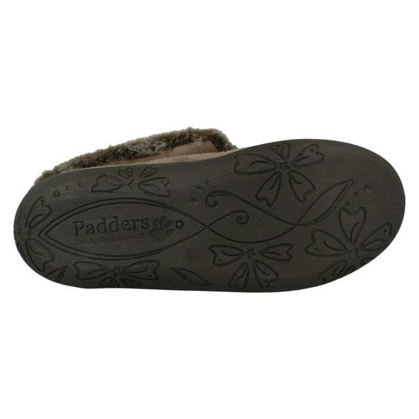 Padders Ladies Padders Faux Fur Cuffed Slippers Esme