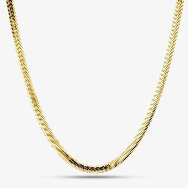 T. H. Baker 9ct Yellow Gold Flat Snake Chain HBFS-400-9Y-16-18