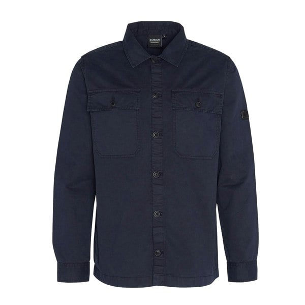 Barbour International Arlo Garment Dyed Overshirt Navy