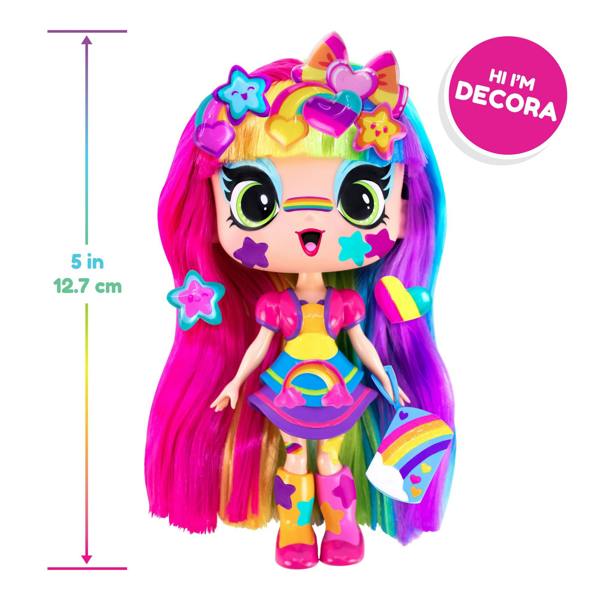 Decora Girlz 5" Fashion Doll – Decora - with Stickers & Accessories