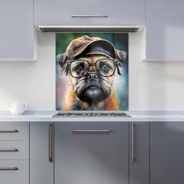 Warren Reed - Designer Border Terrier Dog Splashart Kitchen Splashback