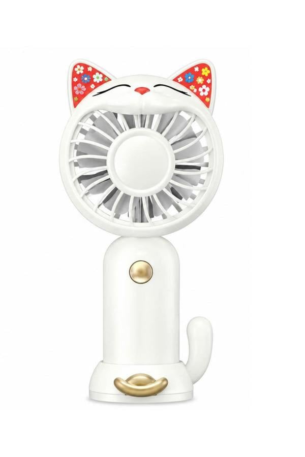 Dyzi Handheld Mini Cat Ear Fan Portable USB Desk Fan Rechargeable
