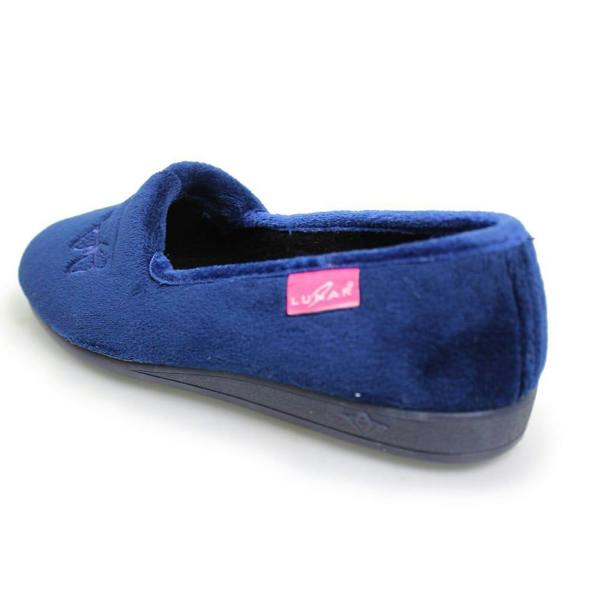 Lunar Womens/Ladies Butterfly Slippers - Navy - 