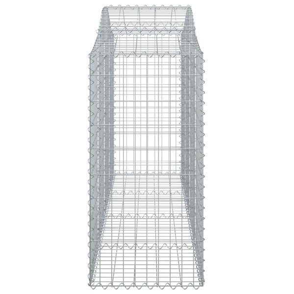 Berkfield Arched Gabion Basket 200x50x120/140 cm Galvanised Iron