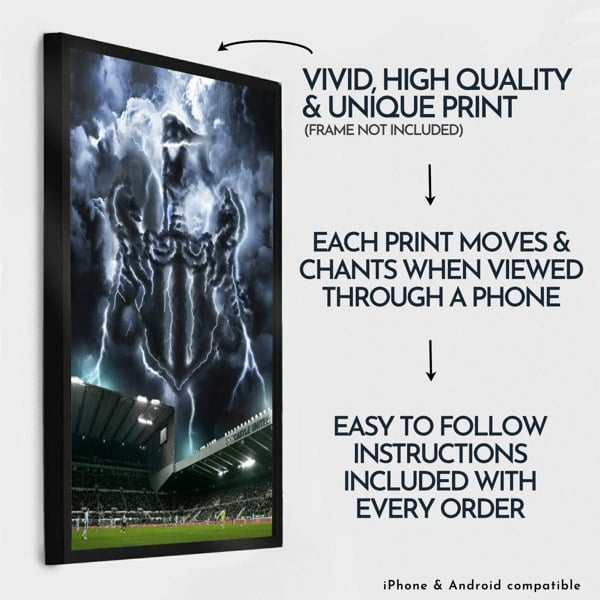 NotNiceThings Newcastle United Magic Poster - Augmented Reality Art