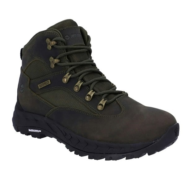 Hi-Tec Mens Euro Trail Walking Boots - Khaki Green