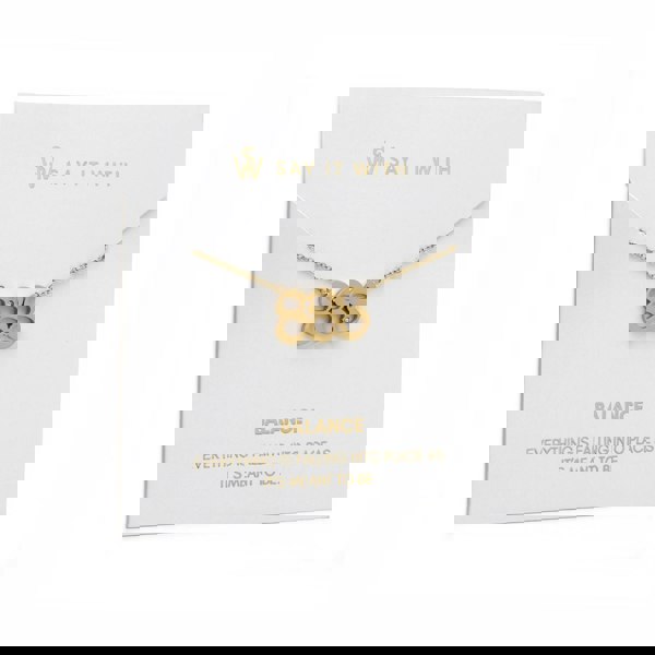 Say It With Angel Number Necklace - 888 - Gold Plated