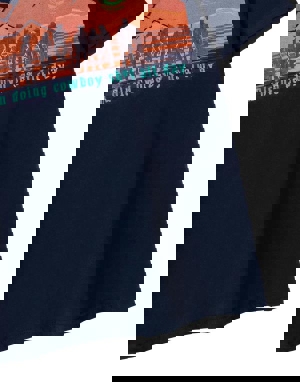 Yellowstone Mens Blue Cowboys Short Sleeved T-Shirt