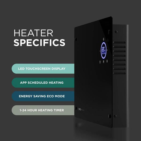 DMD Collective Smart Glass Panel Heater – Fast, Silent & Energy-Efficient