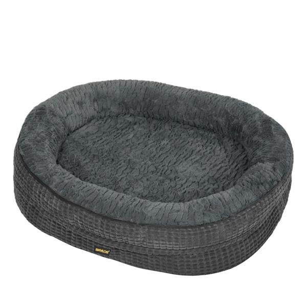 Skylos Orthopedic Plush Dog Bed Soft Washable Pet Bed Grey Cosy Cushion XXL Size