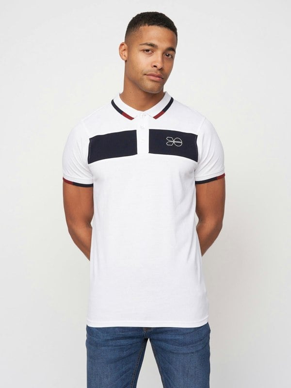 Crosshatch Polakes Polo White
