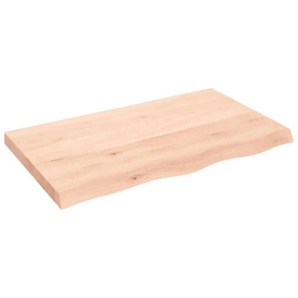 Berkfield Wall Shelf 100x60x6 cm Untreated Solid Wood Oak