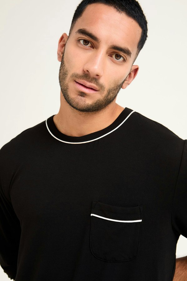 Mister You Bamboo Pyjama Set in Black - Pajamas