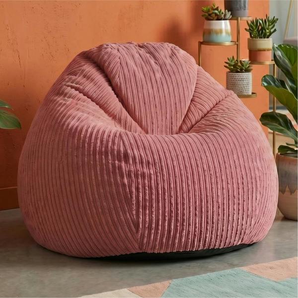 rucomfy Jumbo Cord Slouchbag - Indoor Classic Bean Bag for Adults