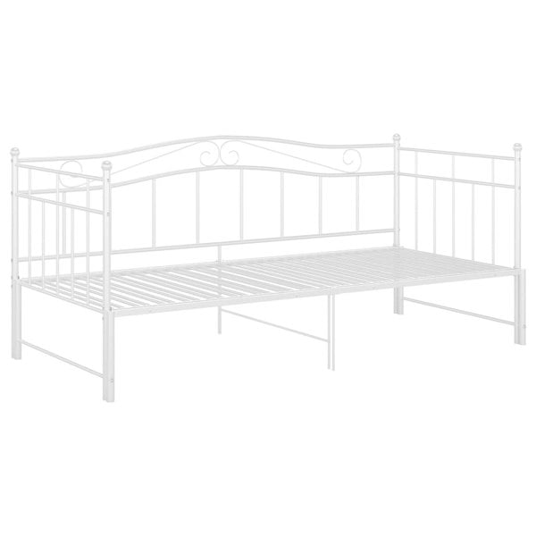 Berkfield Pull-out Sofa Bed Frame White Metal 90x200 cm