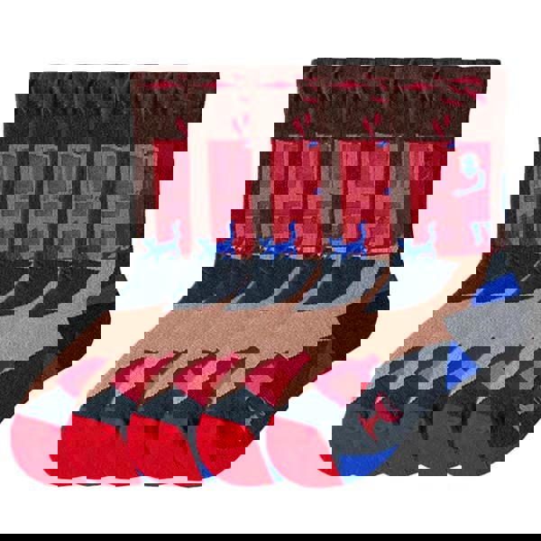 Anyfootwear 5 Pairs Size 5-9 Fashion Long Sock Cartoon Personalized Creative Nature Blue Human Abstract Art For Men Woman Foot Cold Winter Warm