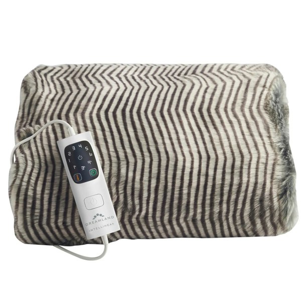 Dreamland Hygge Days Faux Fur Heated Throw Blanket - Zebra Print - 160x120cm