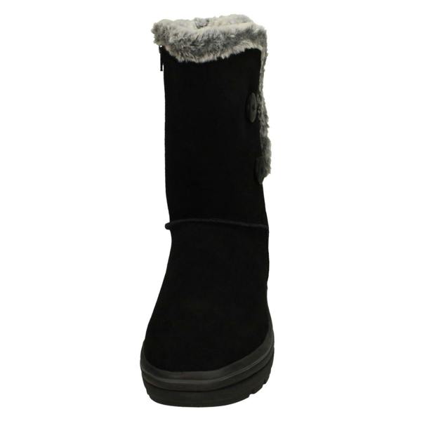 Skechers Ladies Skechers Memory Foam Faux Fur Lined Mid Calf Boots Cool Gal 49864