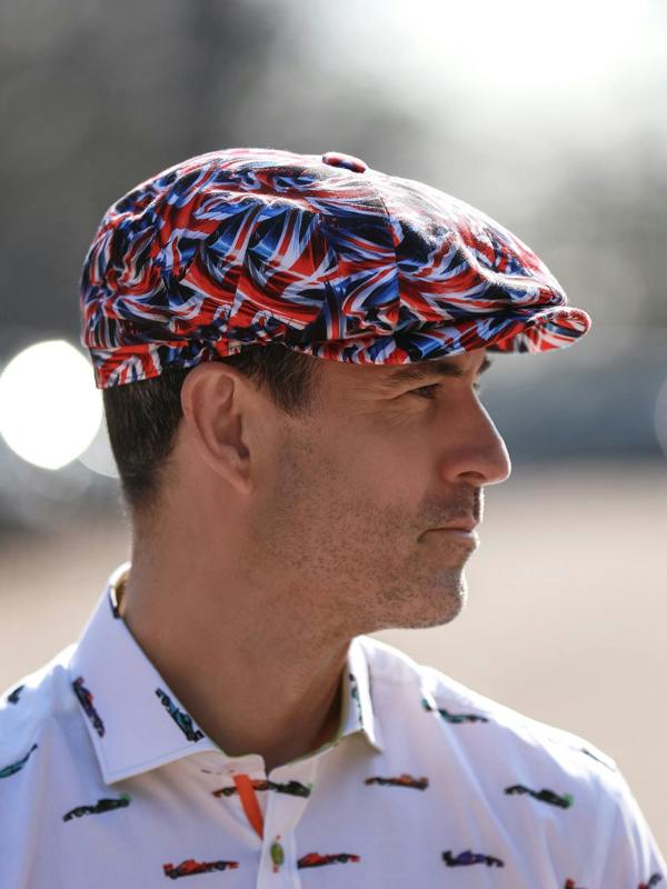 Union Jack Printed BUTTON - TOP Cap - Claudio Lugli Shirts
