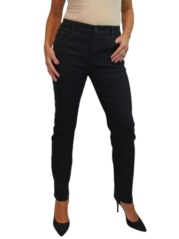 Paulo Due Women's High Waist Soft Stretch Slim Tapered Jeans