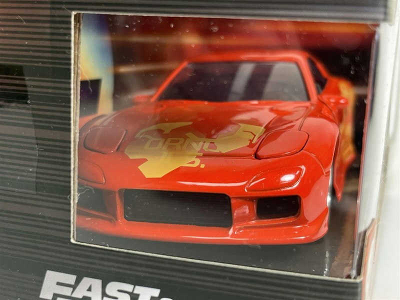 a red car in a box