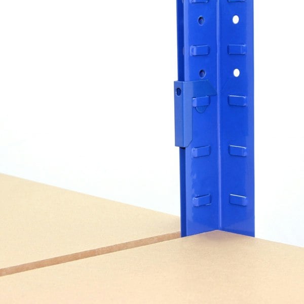 Monster Racking 2 x T-RAX Blue Metal Racking Units 75cm x 150cm x 30cm with Free Bay Connectors