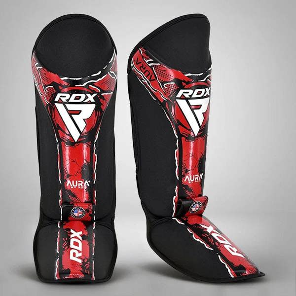 RDX Sports SHIN INSTEP NEW AURA F17 BLACK RED