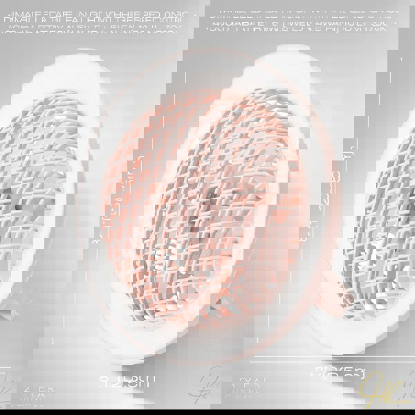 Soft Pink Rechargeable 3 Speed Desk Fan with LED Dimmable Ring Light Image 7